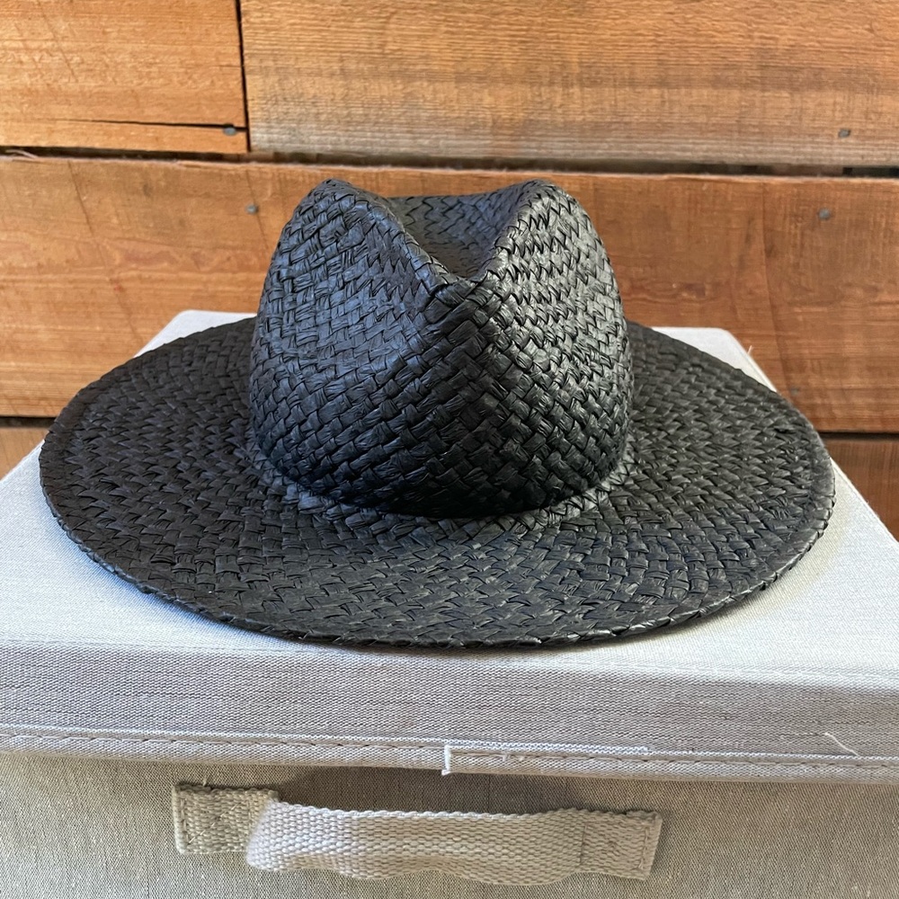 Madewell Black Woven Straw Hat